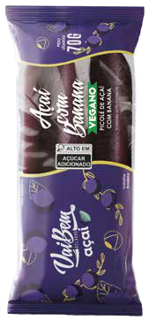 Picolé de açaí com banana Vai Bem